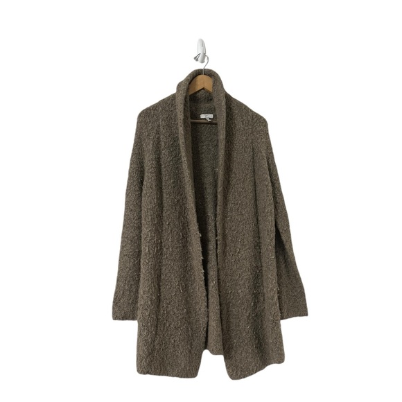 JOIE Wool Shawl Boucle Open Long Cardigan Sweater - Picture 4 of 9
